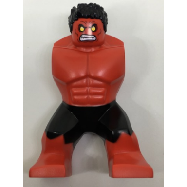 red body giant hulk with messy hair and black pants pattern