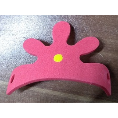 red foam scala tiara with 3 holes with yellow dot