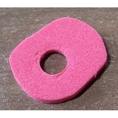 red foam scala meat for sandwich with hole