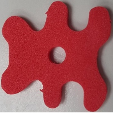 red foam scala teddy bear with hole