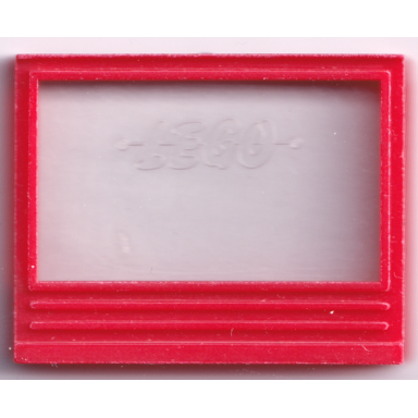 red window 1 x 6 x 4 panorama with glass for slotted bricks