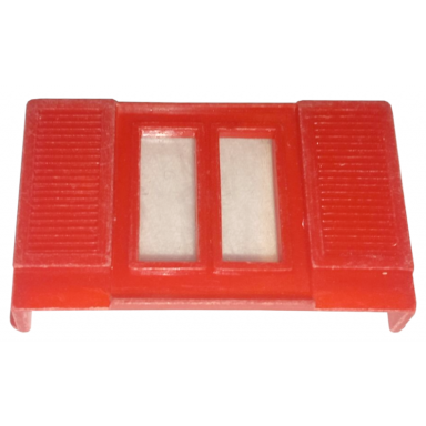 red window 1 x 6 x 3 shuttered with glass for slotted bricks