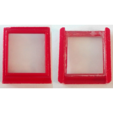 red window 1 x 3 x 3 with glass for slotted bricks