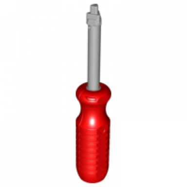 red duplo toolo tool handle with light gray screwdriver shank