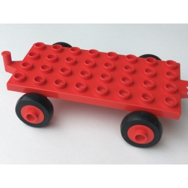 red duplo car base 4 x 8 x 1 3 with closed hitch end