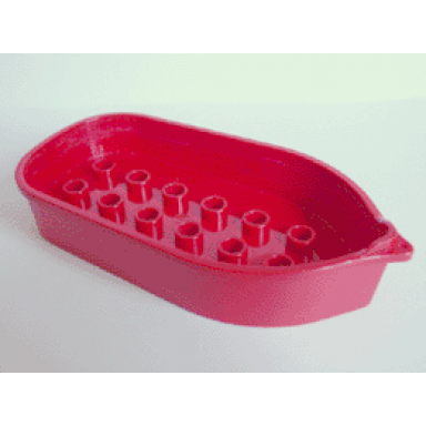 red duplo boat with 12 studs