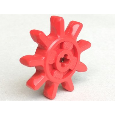red technic gear expert builder 9 tooth with axle hole