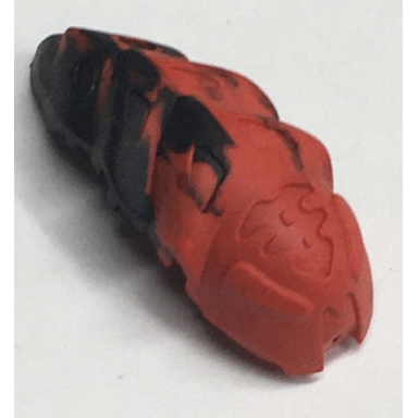 red bionicle rahkshi kraata stage 1 with marbled pattern list head color describe the rest