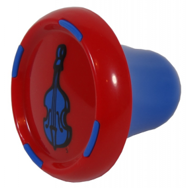 red music builder sound plug with blue contrabass string bass pattern