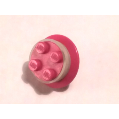 red train wheel with 2 x 2 stud center beveled tread and cam axle for motor with light gray train rim for 4.5v 12v locomotive wheels wheel1b trainrim