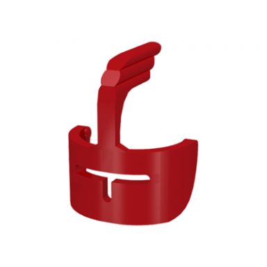 red minifigure visor castle with grille and feather