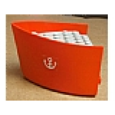 red boat hull smooth bow 5 x 6 x 3 1 3 with light gray deck with white anchor pattern on both sides stickers - sets 314-1 316-1 709-1 775