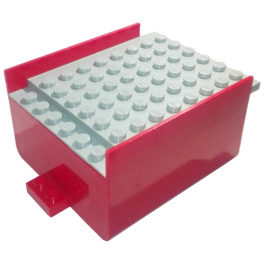 red boat hull smooth middle 8 x 6 x 3 1 3 with light gray deck