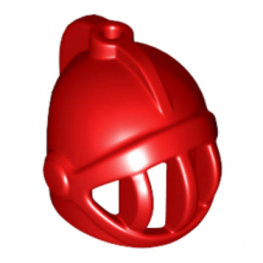 red minifigure headgear helmet castle with fixed face grille