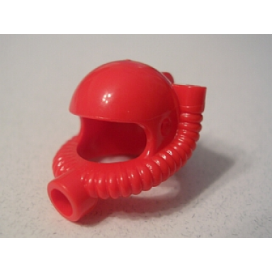 red minifigure headgear helmet space town with breathing hose