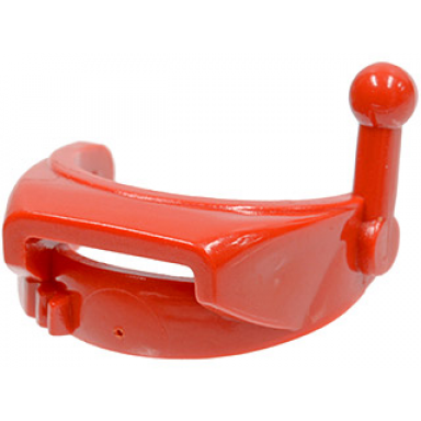 red minifigure visor with horizontal slit and antenna