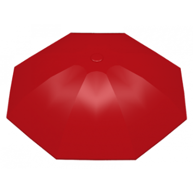 red fabuland umbrella top with no bottom flaps 6 x 6 without top stud