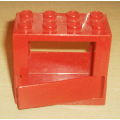 red duplo door window frame 2 x 4 x 3 half door with same color duplo door 1 x 4 x 1 x978 x979