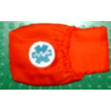 red duplo cloth sleeping bag with emt star of life pattern 3617