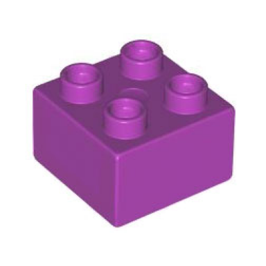 light purple duplo brick 2 x 2