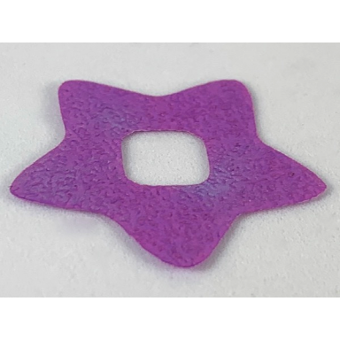 light purple clikits icon accent foil star 3 1 4 x 3 1 4 with textured iridescent surface