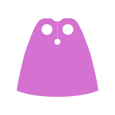 light purple minifigure cape cloth standard - traditional starched fabric - 4.0cm height