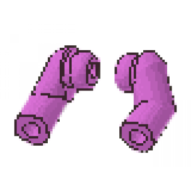 light purple arm matching left and right pair