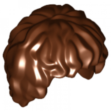 reddish brown minifigure hair tousled