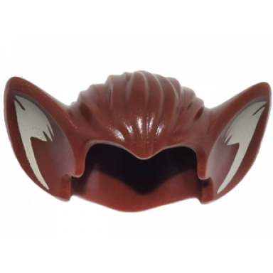 minifigure hair bat ears with tan inner ear pattern
