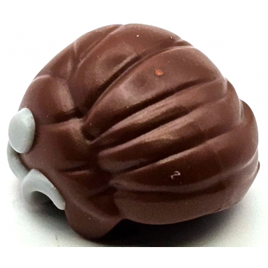 minifigure hair swept left with side part with molded light bluish gray cochlear implant pattern