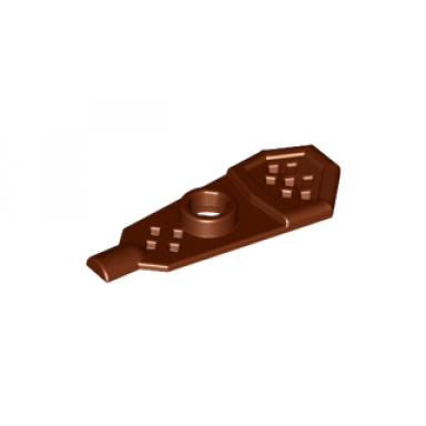 reddish brown minifigure footgear snowshoe - short front end
