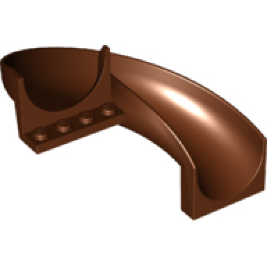 reddish brown slide playground 7 x 12 x 8 1 3 curved 180 degrees