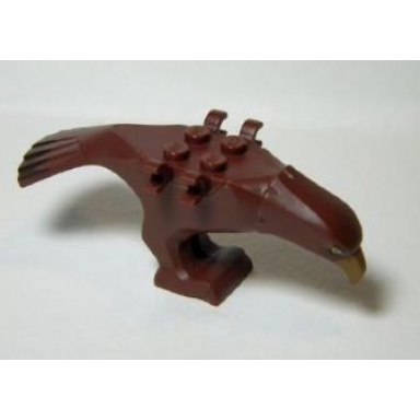 eagle body with beak eyes and dark brown tail feathers pattern