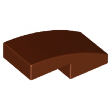 reddish brown slope curved 2 x 1 x 2 3