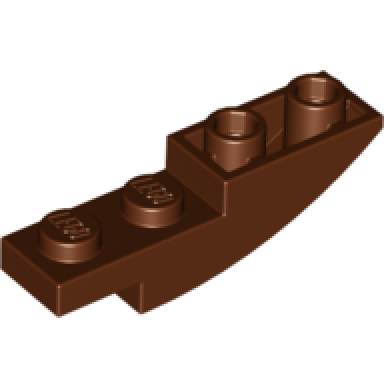 reddish brown slope curved 4 x 1 inverted