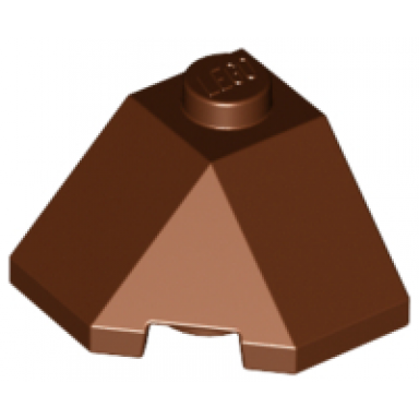 reddish brown wedge 2 x 2 slope 45 corner