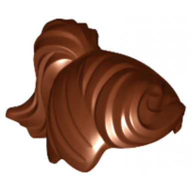 reddish brown minifigure hair female ponytail and fringe