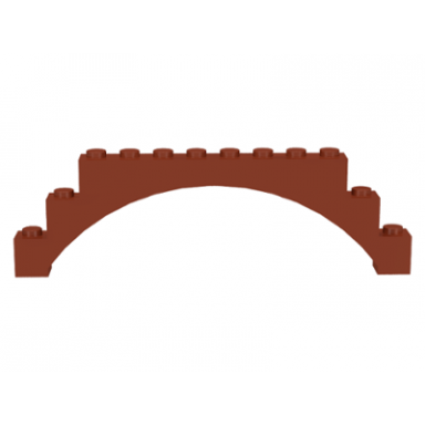 reddish brown arch 1 x 12 x 3 raised arch with 1 cross support
