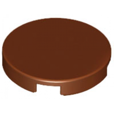 reddish brown tile round 2 x 2 with bottom stud holder