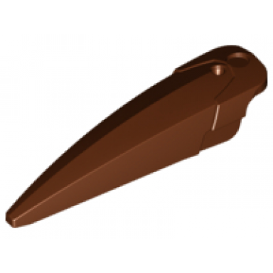 reddish brown hero factory weapon blade wide curved