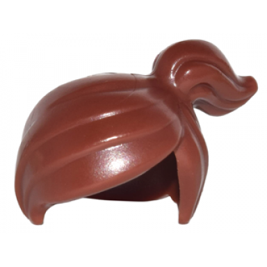 reddish brown minifigure hair female ponytail off-center