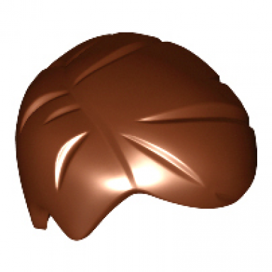 reddish brown minifigure hair short combed sideways part right