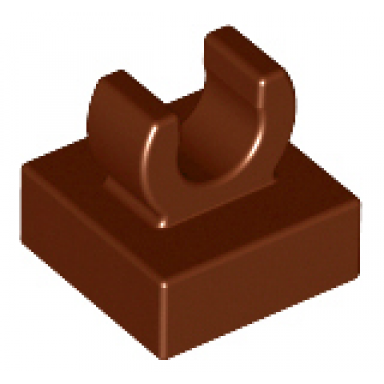 reddish brown tile modified 1 x 1 with open o clip