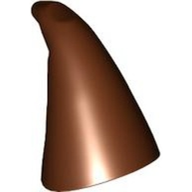 reddish brown minifigure headgear hat cone drooping wizard