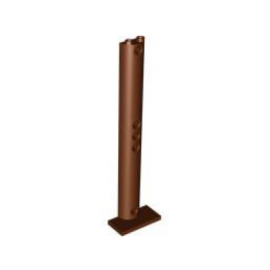reddish brown support 2 x 4 x 13 semicircle with 5 pin holes