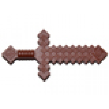 reddish brown minifigure weapon sword pixelated minecraft