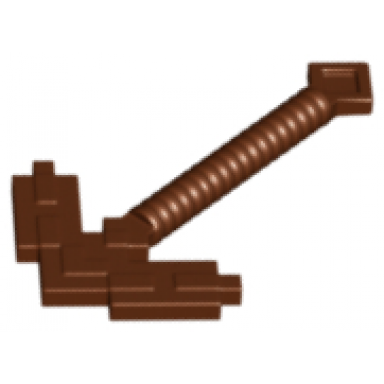 reddish brown minifigure utensil pickaxe pixelated minecraft