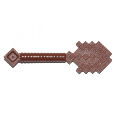 reddish brown minifigure utensil shovel pixelated minecraft