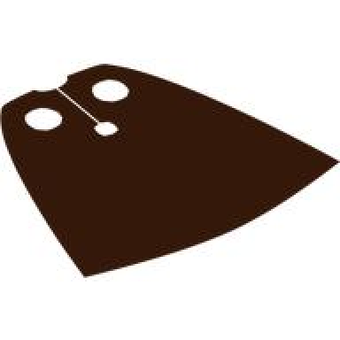 reddish brown minifigure cape cloth standard - spongy stretchable fabric - 3.9cm height