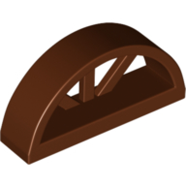 reddish brown window 1 x 4 x 1 2 3 with spoked rounded top